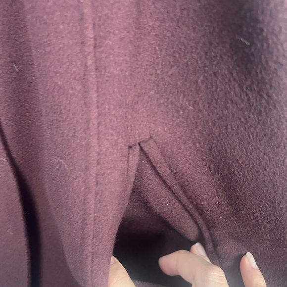 Talbots Burgundy Purple Boiled Wool Zip Blazer Jacket size 1X petite - Picture 5 of 7